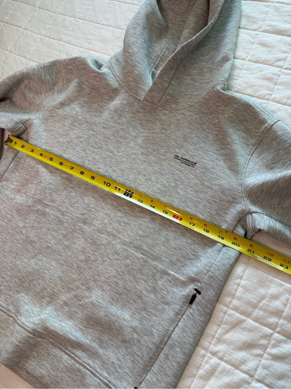 YPB neoKnit Light Grey Pullover Hooded Sweatshirt - Picture 5 of 7
